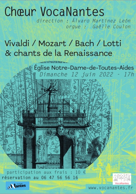 Affiche du programme du concert du 12 juin 2022